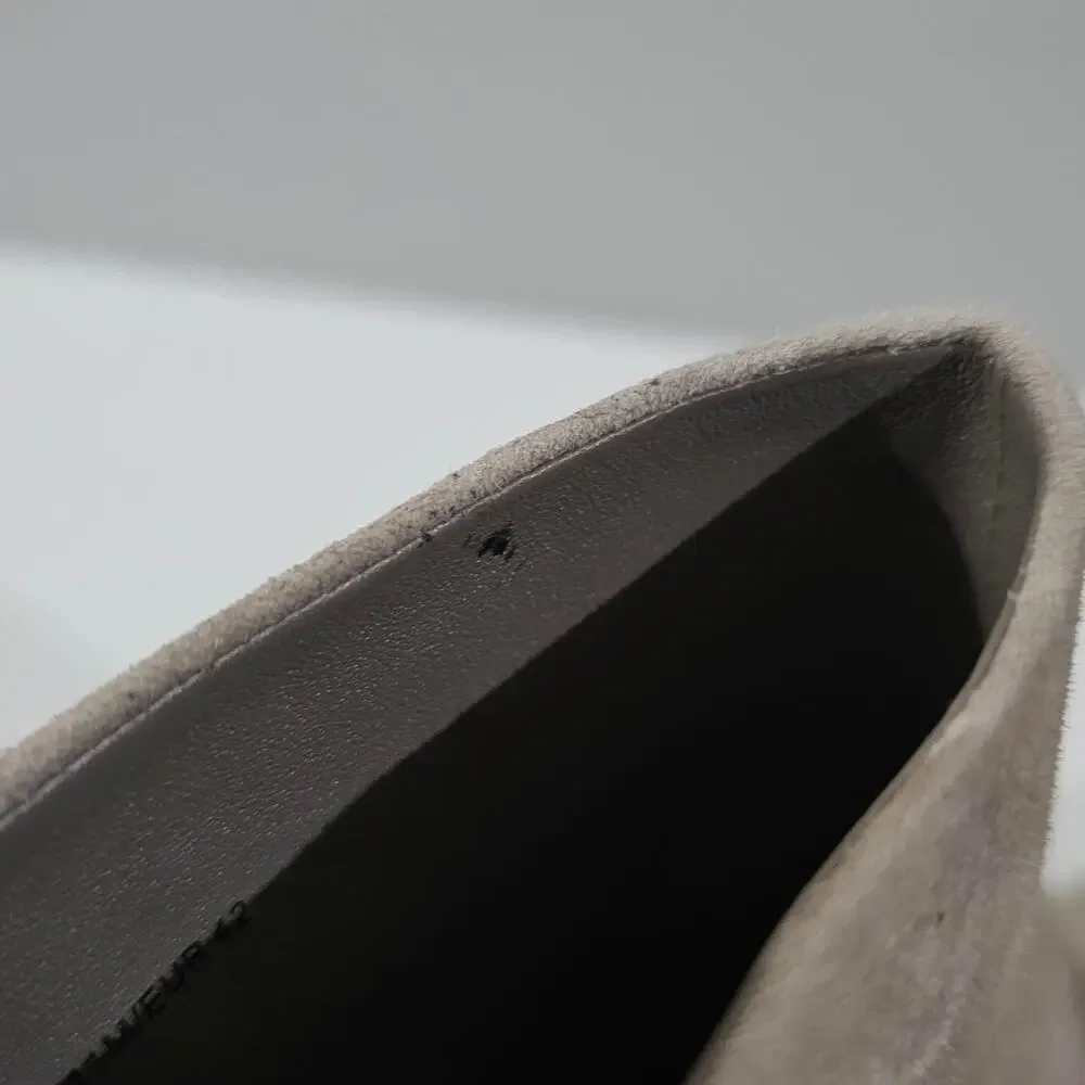 Vince Hilda Ankle Boot Womens 11 Grey Suede Kitten Heel Minimalist Designer